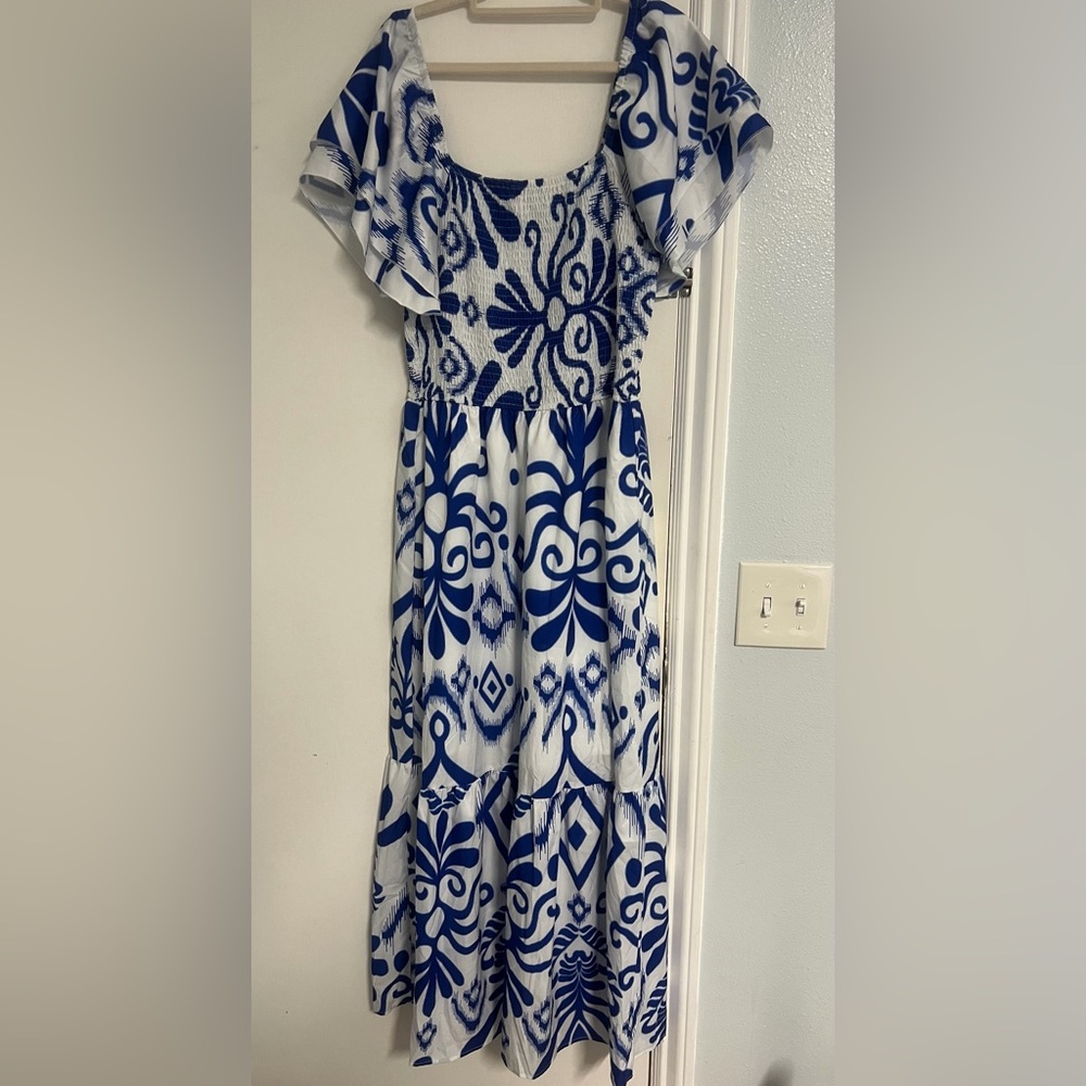 Blue and White Kids Dress